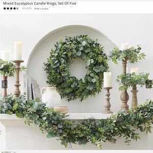 Grandinroad mixed eupalyptus candle rings bundle❤️❤️❤️❤️